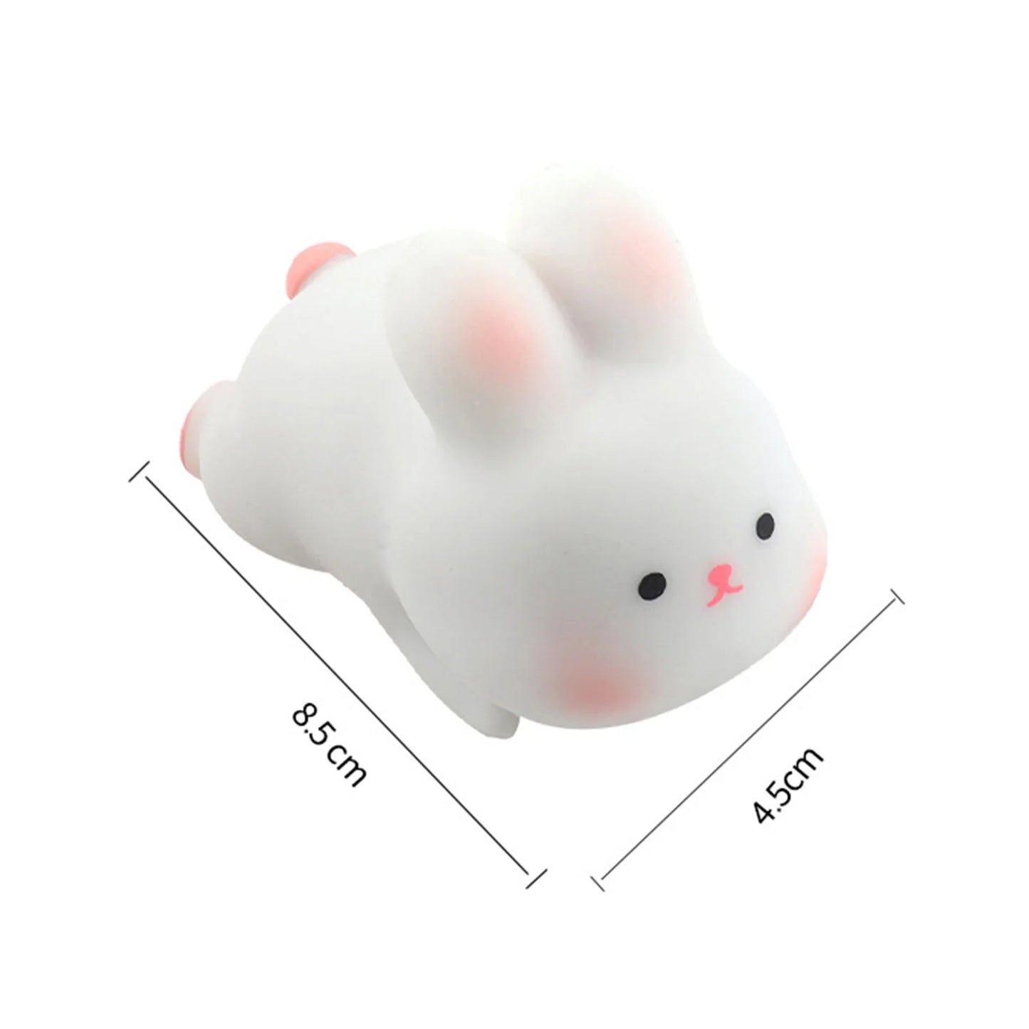 Rabbit Squishy Toy - Funny Small Soft TPR - Quick Rebound - Stress Relief - Cute Animal Bunny Fidget Squeeze Toy - Kids Supplies