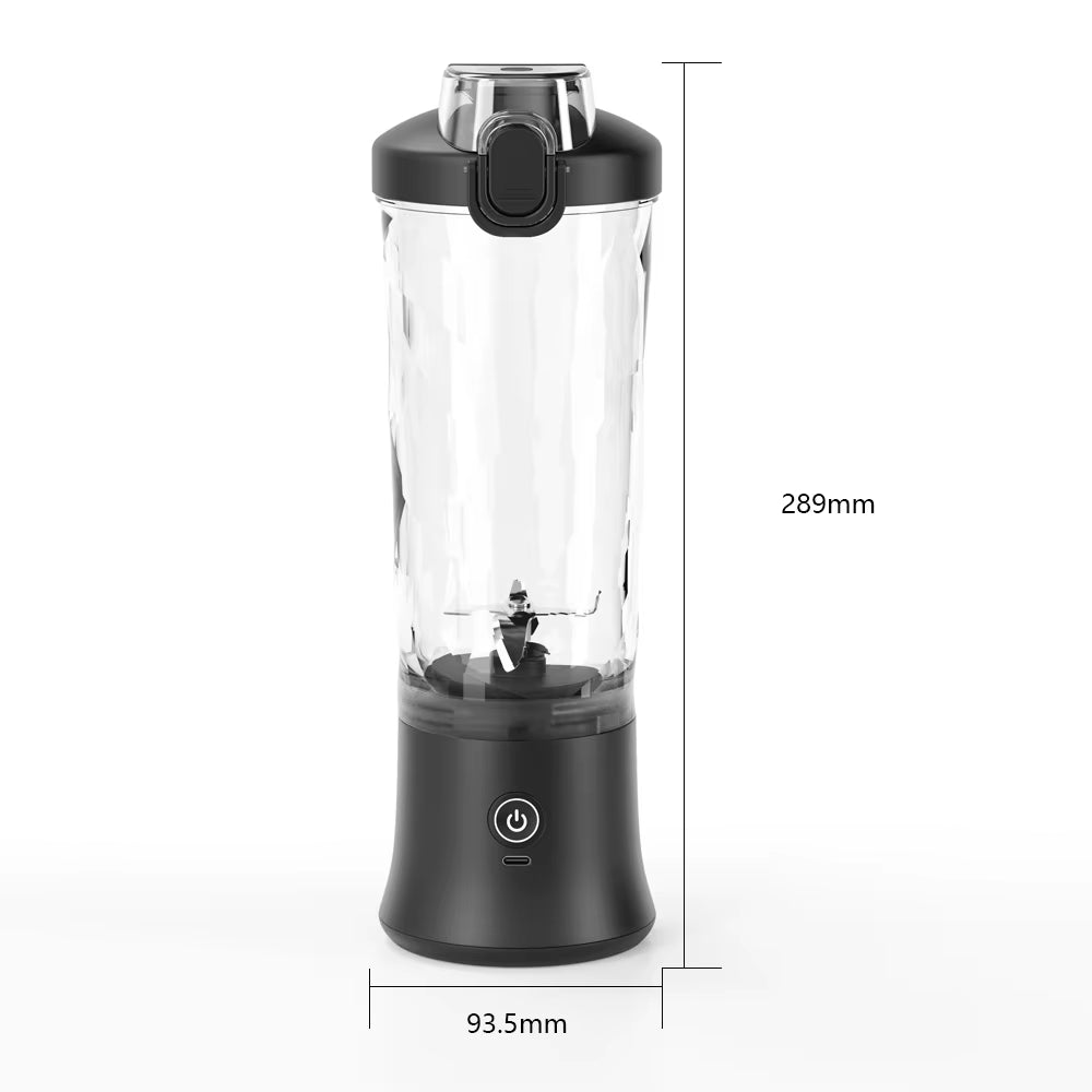 Portable Blender Electric Juicer 600ML Fruit Mixers 4000Mah USB Rechargeable Smoothie Mini Blender Multifunction Juice Maker