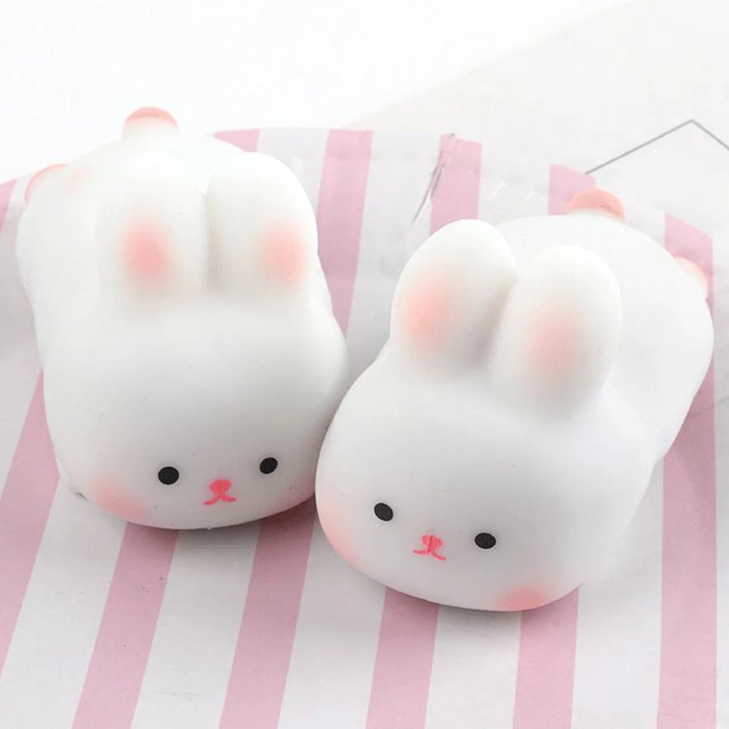 Rabbit Squishy Toy - Funny Small Soft TPR - Quick Rebound - Stress Relief - Cute Animal Bunny Fidget Squeeze Toy - Kids Supplies